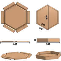 Sexhörningens storlek