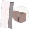 Tunn ändpanel, 48mm, med spår